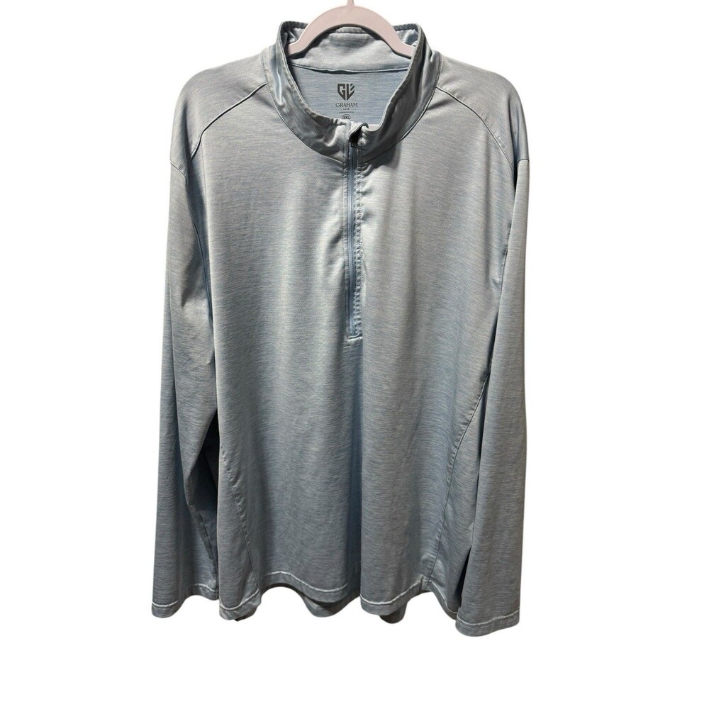 Graham Luxe Pullover 1/4 Zip Size 3x Powder Blue EUC